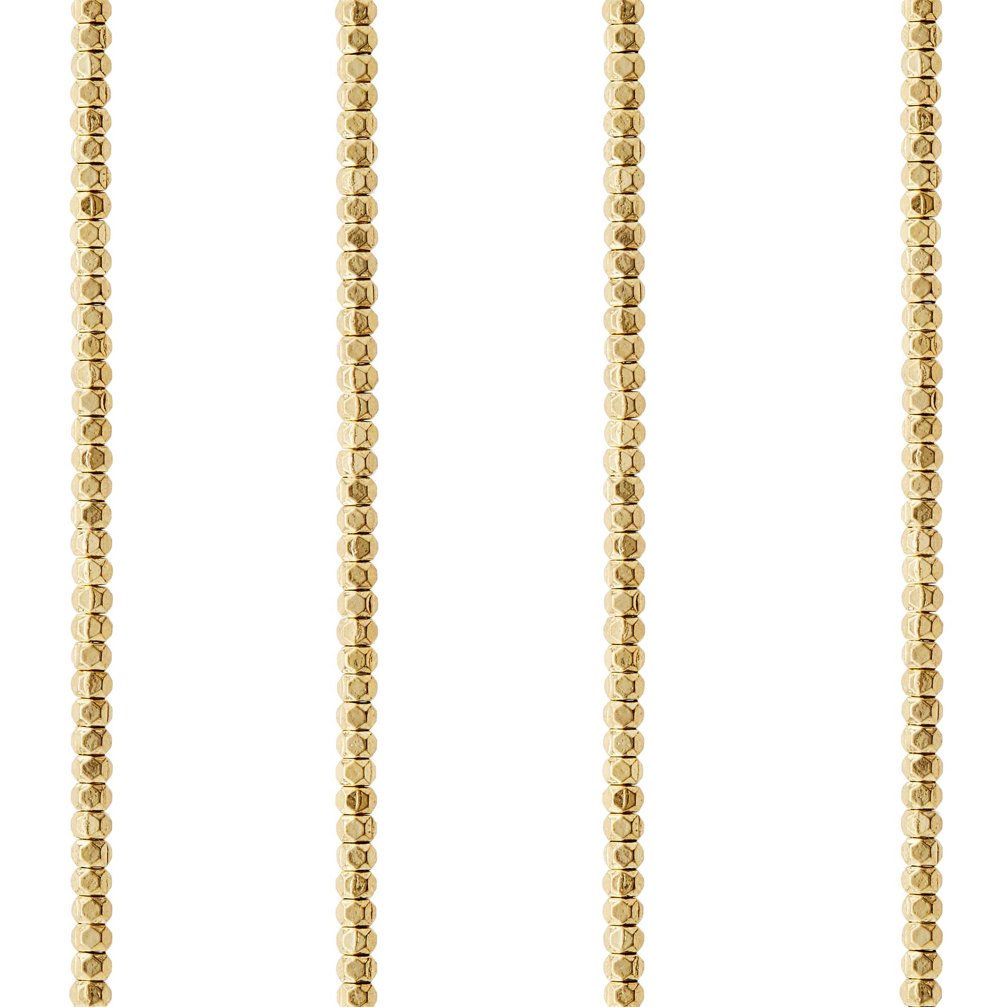 12 Pack: Metal Faceted Rondelle Beads